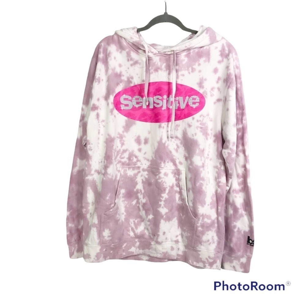 BSR by Samii Ryan Sensitive Tie Dye pink hoodie size M